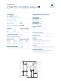 Thumbnail preview of the Cortizo COR 70 Hoja Oculta technical datasheet PDF