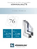 Preview thumbnail of the Kömmerling 76 Puerta technical specification document
