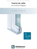 Document thumbnail of the Kömmerling EuroFutur Puerta technical data sheet