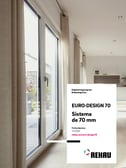 Portada de la ficha técnica en PDF del sistema Rehau Euro-Design 70