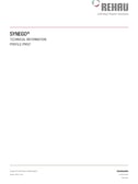 Preview thumbnail of the downloadable Rehau Synego technical specification sheet